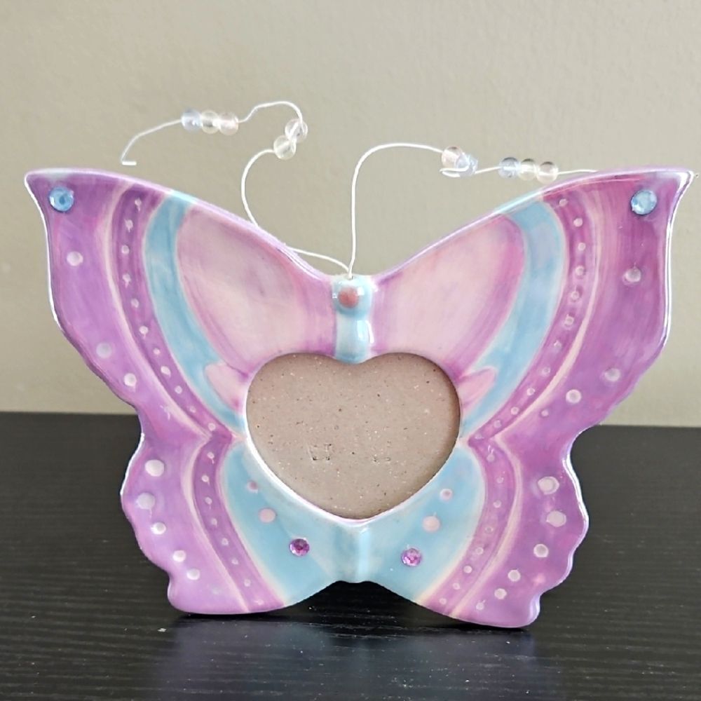 Butterfly Ceramic Photo Frame - Picture 2 of 5